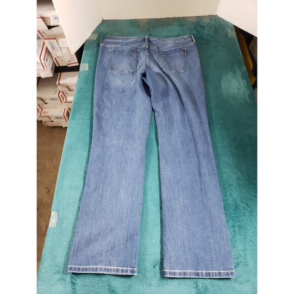 Mossimo Jeans Size 14 Womens Blue Stretch Denim Pants Ladies Mid Rise Straight - Picture 10 of 11